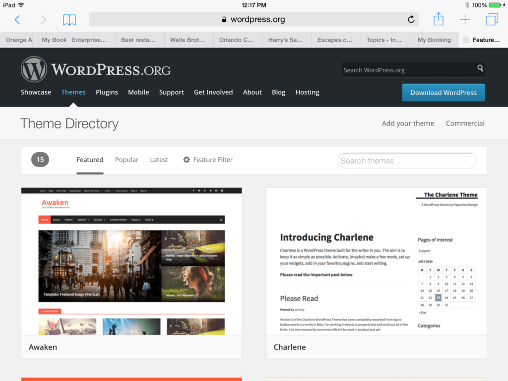 The WordPress Theme Directory Offers Plenty of Free Themes to Choose From