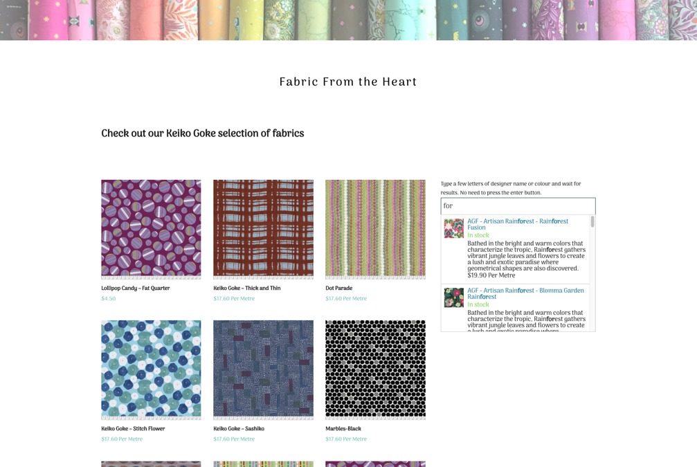 Hans and Ellie Fabric Store